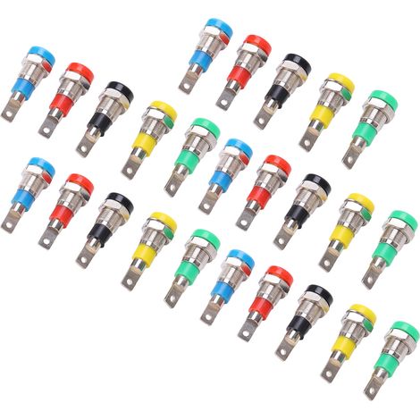 5 Pièces Connecteur Banane 4mm Résistant à la Corrosion pour Amplificateur Audio, Transmission Haute Fidélité en 5 Couleurs (1/5)