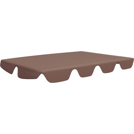 INLIFE Toit de rechange de balançoire Marron 150/130x70/105cm 270 g/m² (1/5)