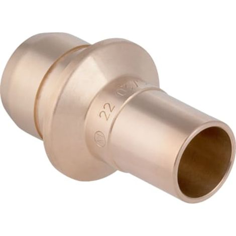 Geberit PushFit Mapress Transición a distribuidor con conexión enchufable, extremo de inserción, DN 25, 653.455.00.1