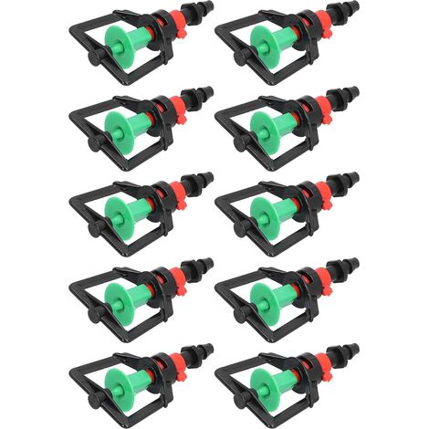10 Sets G Type Rotating Micro Nozzle Plant Sprinkler for Greenhouse Easy to Install 360 Degree Rotation Water Mist Effect (1/5)