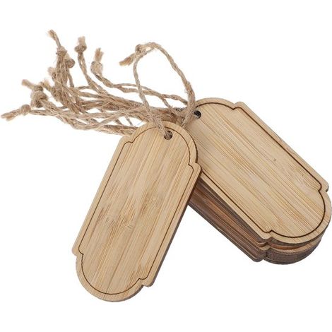 20 etiquetas reutilizables de bambú para jardín, marcadores cuadrados colgantes para plantas, sostenibles para jardín, huerto y decoración. (1/5)