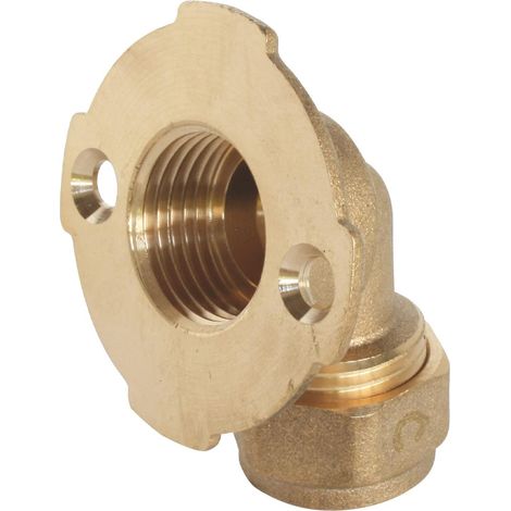 Raccord à compression tube PER Ø12 - Coude mural 105° Femelle 1/2" (15/21) - Somatherm (1/3)