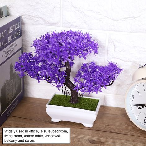 Bonsaï artificiel, fausse fleur en pot, décoration pour la maison ou le bureau (1/5)