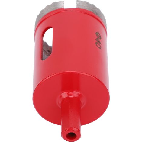 Sägezahn-Wellenbohrer mit roter Diamantbeschichtung zum Aufbohren von Löchern in Keramikfliesen und Marmor, 40 mm (1/5)