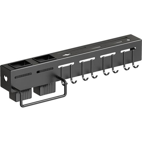 Étagère de rangement pour ustensiles de cuisine en acier inoxydable, porte-couteaux et porte-casseroles (1/5)
