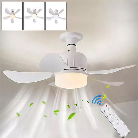 Plafonnier Ventilateur avec Télécommande, 3 Modes Lumineux, Parfait pour Maison, Restaurant, Bureau (Dimensions: 120x115x180mm) (1/5)
