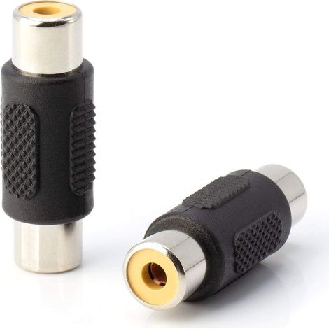 Adaptateur Rca Femelle-Femelle - Connecteur Audio Vidéo Rca Métallique - Pour Câbles Rca Mâles Rouge Jaune Blanc - Lot De 4 (1/5)