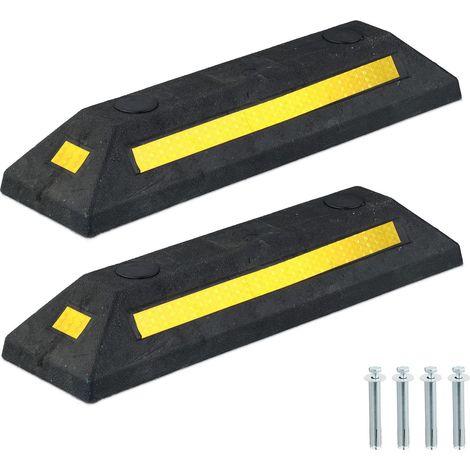 Cunei per ruote, set da 2 - Gomma resistente, riflettente