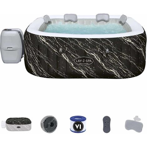 Bestway – Spa hinchable Lay-Z-Spa Hollywood LUXE Air Jet 4-6 personas – 140 jets de aire – Calefacción hasta 40°C – Tecnología Freeze Shield (1/5)