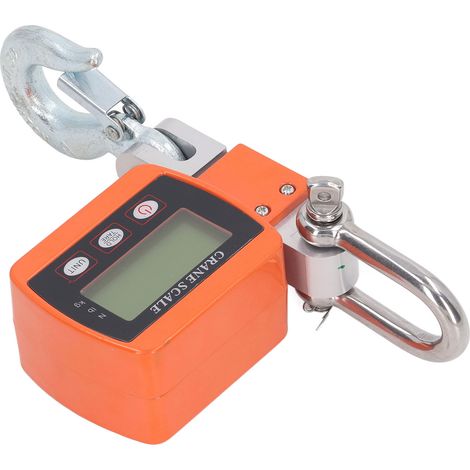 Crochet peseur électronique orange 500kg avec afficheur LCD haute définition, capteur de précision pour levage industriel (1/5)