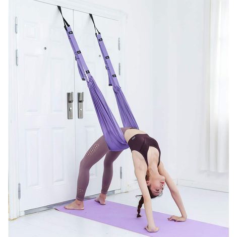 Sangle étirement jambes avec ancrage porte flexibilité danse yoga aérien ballet exercices jambes (1/5)