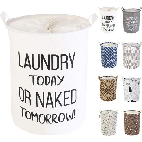 1 Panier à linge, Pliable, Coton, 40 L, Pour chambre, Jouets (1/5)