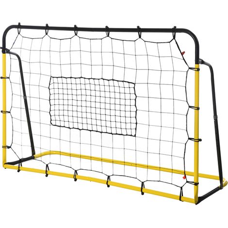 Filet de rebond de football. 184L x 123H cm. rebondisseur de football. 5 angles réglables de 60° à 90°. jaune et noir (1/4)