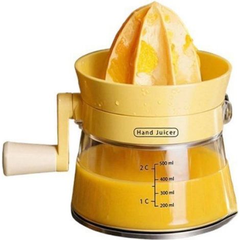 Extracteur de jus manuel - - Manivelle rotative - Poignée ergonomique - Embout doseur - Capacité 500 ml Femeo