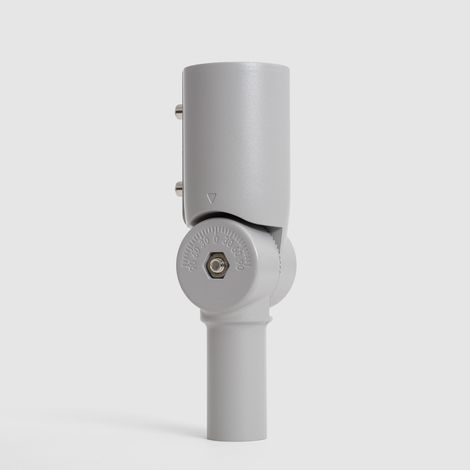 Brazo de Columna Direccionable 90º Ø44 mm para Luminarias de Alumbrado Público Gris Gris (1/4)