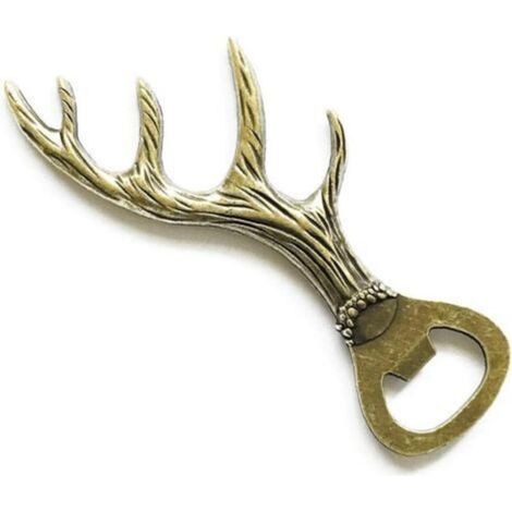 Ouvre-bouteille de bière en bois de cerf, cadeaux de cerf pour femmes, hommes, épouse, mari, petite amie, petit ami, maman, papa, nouvelle maison, fête d'anniversaire, mariage, joli gadget en bronze r (1/5)