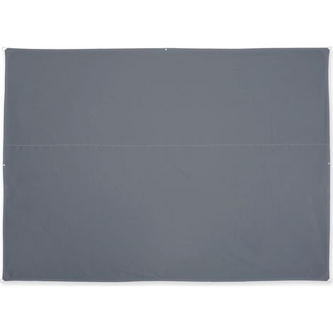 Toldo vela rectangular 250 x 350 cm protección UV duradera estilo exterior de poliéster gris 130010494 (1/5)