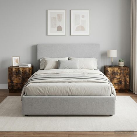 vidaXL Bedside Cabinet 2 pcs Smoked Oak 43 x 34.5 x 44.5 cm (1/5)