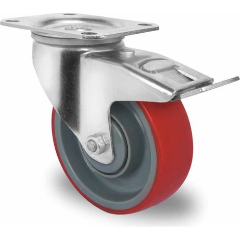 CASCOO Lenkrolle mit Totalfeststeller ø 100 mm Serie N2U6 Kugellager