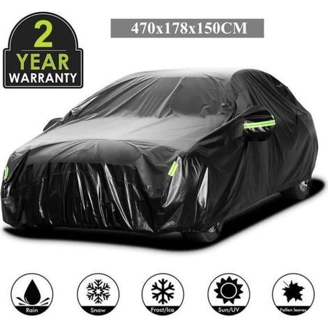 Housse Protection Auto Extérieure - TOOLUCK - Sedan 470x178x150CM - Étanche - Anti-UV - Noir (1/4)