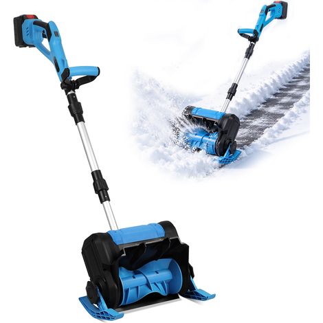 TolleTour Pala da neve elettrica a batteria 21 V, 25 cm, con 2 batterie da 4,5 Ah e caricabatterie, motore brushless, lancio fino a 8 m (1/5)
