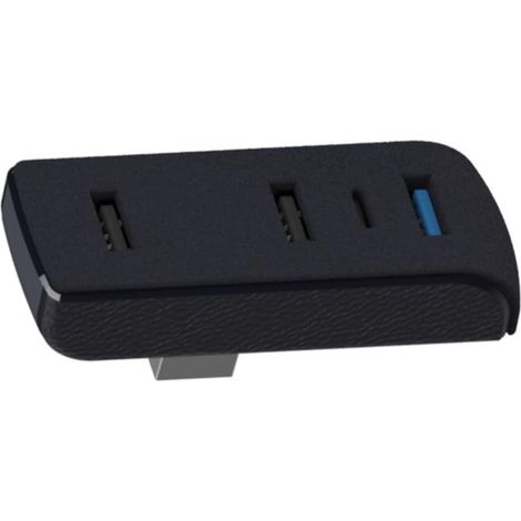 4-Port-USB-Hub 3 USB-Anschlüsse und 1 USB-C-Anschluss USB-Splitter-Verlängerungsadapter für Tesla Model 3 (2024–2025) / Model Y (2021–2025) Handschuhfach (1/5)