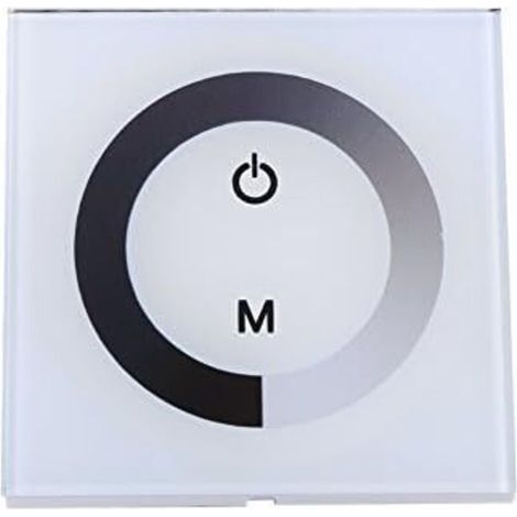 Interruptor táctil LED de 12-24 V con regulador de intensidad, control de luz de pared, blanco - KZQ
