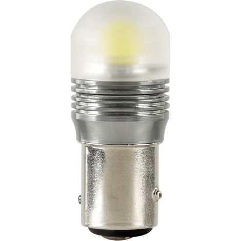 12V Mega-Led 3D - 1 Super SMD x 1 chip - (P21/5W) - BAY15d - 1 pz - D/Blister - Bianco (1/5)