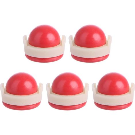 FLITI 5-Piece Carburetor Oil Primer Bulb Pump Cup for Briggs & Stratton 494408 694394 Lawn Mower, Red and White (1/4)
