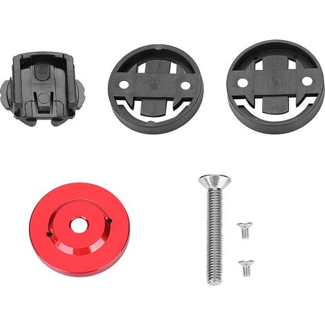 Support GPS pour VTT - Support de Guidon pour Ordinateur Vélo et Compteur de Vitesse (Rouge)