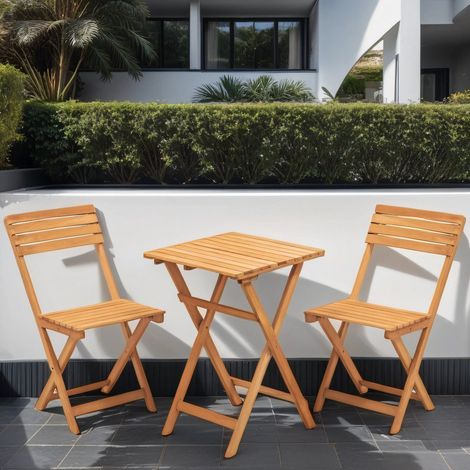 Set Mesa y Sillas Isso, 2 Plazas, Marrón (1/5)