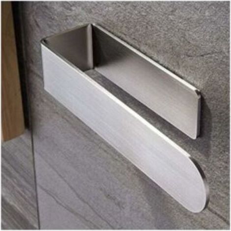 1pc 23cmx4cmx4.5cm Porte-serviettes auto-adhésif - Anneau porte-serviettes Porte-serviettes en acier inoxydable pour salle de bain (1/5)