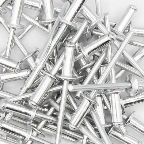 HOTECHE remache aluminio 4x9.5mm 50pz bolsa , Remaches de aluminio 4,0x9,5 mm Hoteche Fabricados en aluminio de alta calidad Ligeros y resistentes a la corrosión Tamaño (1/2)
