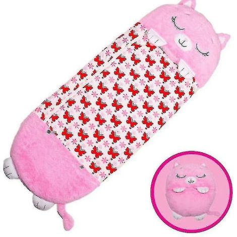 Sac de couchage grande taille enfant 160x60cm rose, coussin de jeu licorne doux et chaud, cadeau jouet enfant haute qualité (1/2)