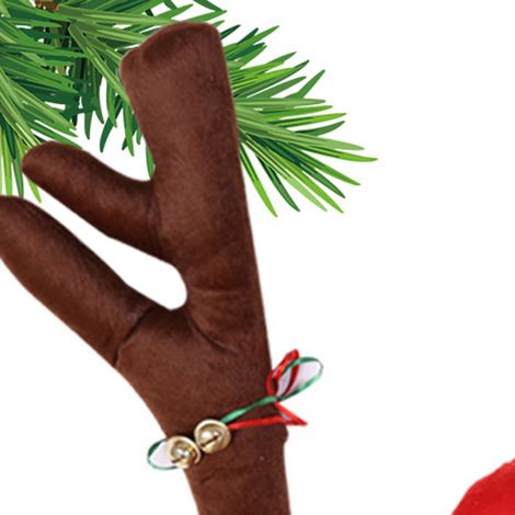Lot de bois de renne et nez pour voiture, décoration de Noël marron avec cloches, amusant et mignon pour véhicule (1/5)