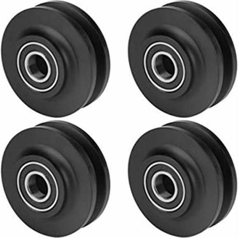 Roulettes Coulissantes - Pour Porte De Grange - Alliage De Zinc Et Nylon - 7 x 3,4 x 1,5 cm - 4 Pièces (1/5)
