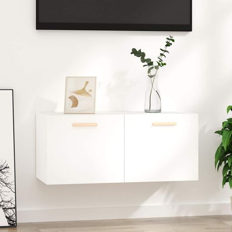 vidaXL Wall Cabinet White 80x35x36,5 cm Engineered Wood (1/5)