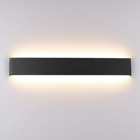 LED Indoor Wall Light 20W 61cm, Modern Aluminium Wall Light, Wall Light for Living Rooms, Bedrooms, Corridors, 1990 Lumen, Warm White 3000K, Black (1/5)