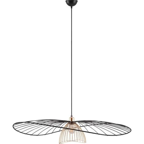 [GEBRAUCHT] B-Ware Trio Pendelleuchte Hängeleuchte Lauris Lampe Schwarz Metall E27 Led 100 Cm