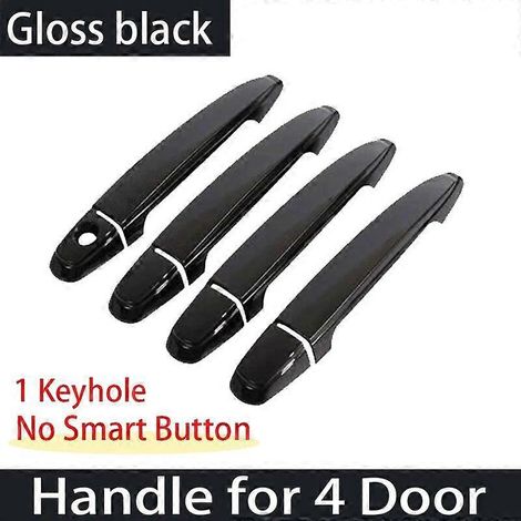 Autocollants noirs brillants pour poignées de porte de Toyota Wish AE10 (2003-2008) - Accessoires auto - Sans bouton - 4 portes (1/5)
