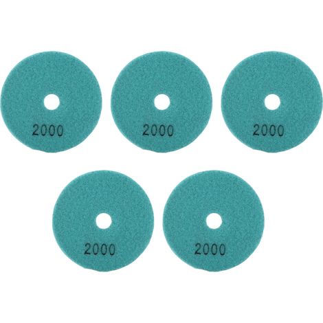 Ortviai Disques de polissage diamant humides 4 pouces (100 mm) pour marbre, granit et céramique – Lot de 5, grain 2000 (1/5)