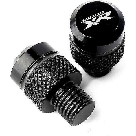 Accessoires moto pour BMW S1000R, S1000XR, S 1000 RS, 1000 XR (2021-2022) : bouchons de rétroviseurs en aluminium CNC M101,25, vis et boulons, couleur : noir (S1000XR). (1/4)