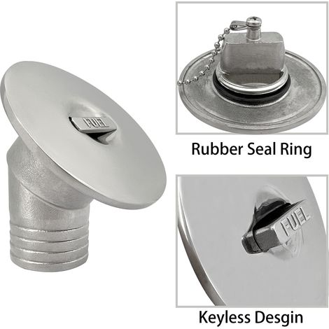 38mm 316 stainless steel 60-degree bend fuel filler neck - marine and yacht accessories - fuel - hardware (1/4)