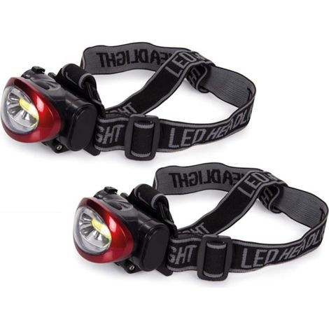 2er SET Stirnlampen Kopflampe mit heller 3W LED zum Joggen, Trekking & Outdoor (1/4)