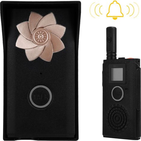 Kit de sécurité domestique sans fil, étanche et longue portée comprenant 2 interphones et 1 sonnette (1/5)