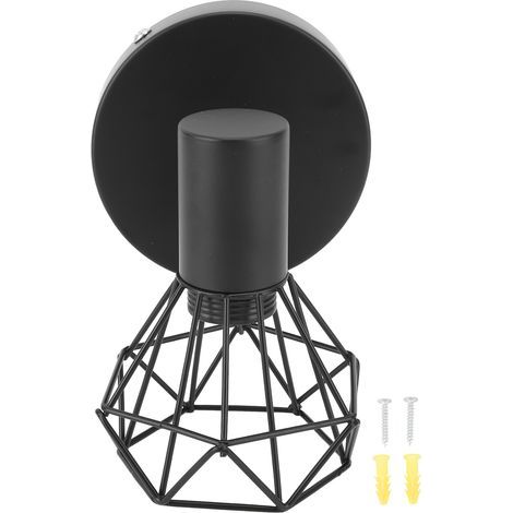 Support de lampe réglable, ampoule murale industrielle noire E14 pour chevet, lecture, étude (1/5)