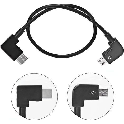 Câble Micro USB, Accessoire de câble Micro USB RC Compatible avec Le Drone Mavic Mini(Micro-USB vers USB Type-C) (1/5)