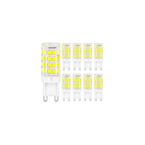 Lot de 8 Ampoules Led G9, Blanc Froid 6000K 7W équivalen 50W HalogèNe, 500LM Ampoule G9 Sans Scintillement Non Dimmable économie Ampoules AC 220 240V pour Cuisine Chambre Salon Jardin (1/5)