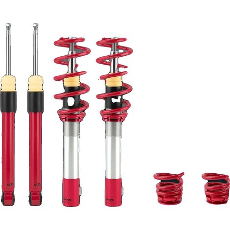 Kit di molle per sospensioni, altezza regolabile, rigidità molla anteriore 5 kg/mm, rigidità molla posteriore 3,5 kg/mm, dimensioni 63 cm x 51 cm x 21 cm, peso 20 kg (1/5)