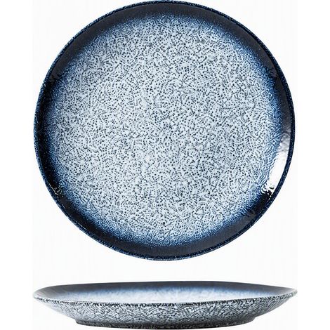 Assiette japonaise plate 6 pouces, décor bleu saphir